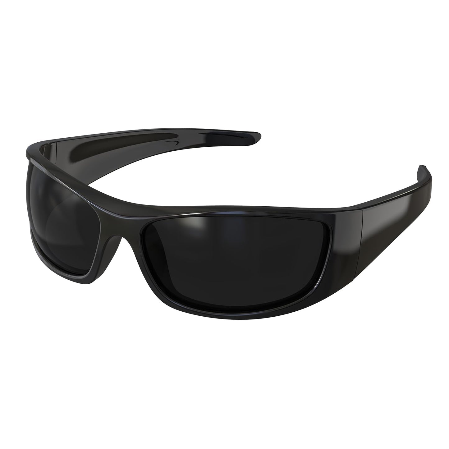Bloomoak Occhiali da sole polarizzati neri con lenti super scure | Occhiali da sole sportivi avvolgenti unisex | UV400 | CAT 4 | Per fotofobia