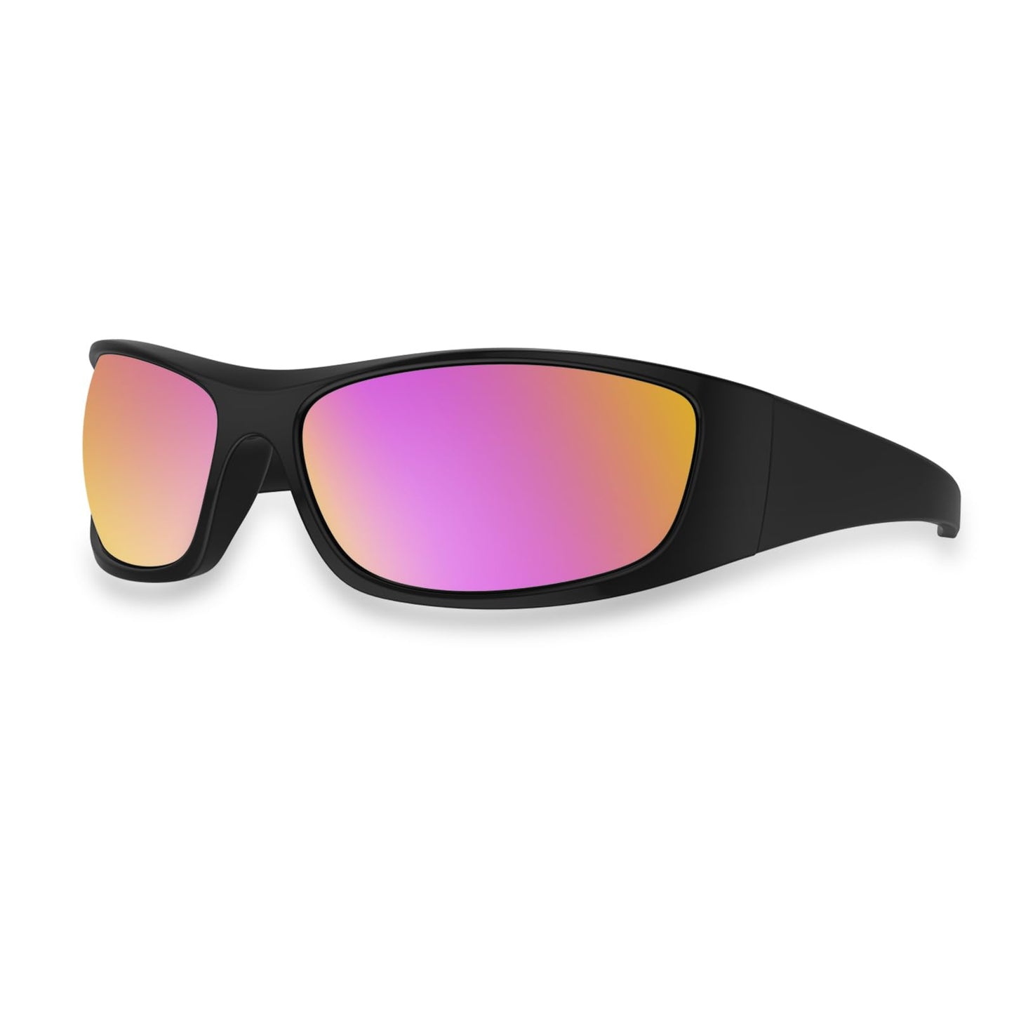 Bloomoak Occhiali da sole polarizzati neri con lenti super scure | Occhiali da sole sportivi avvolgenti unisex | UV400 | CAT 4 | Per fotofobia