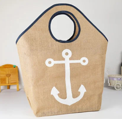 Borsa Tote in Juta Grande Capacità - Design Speciale per Spiaggia