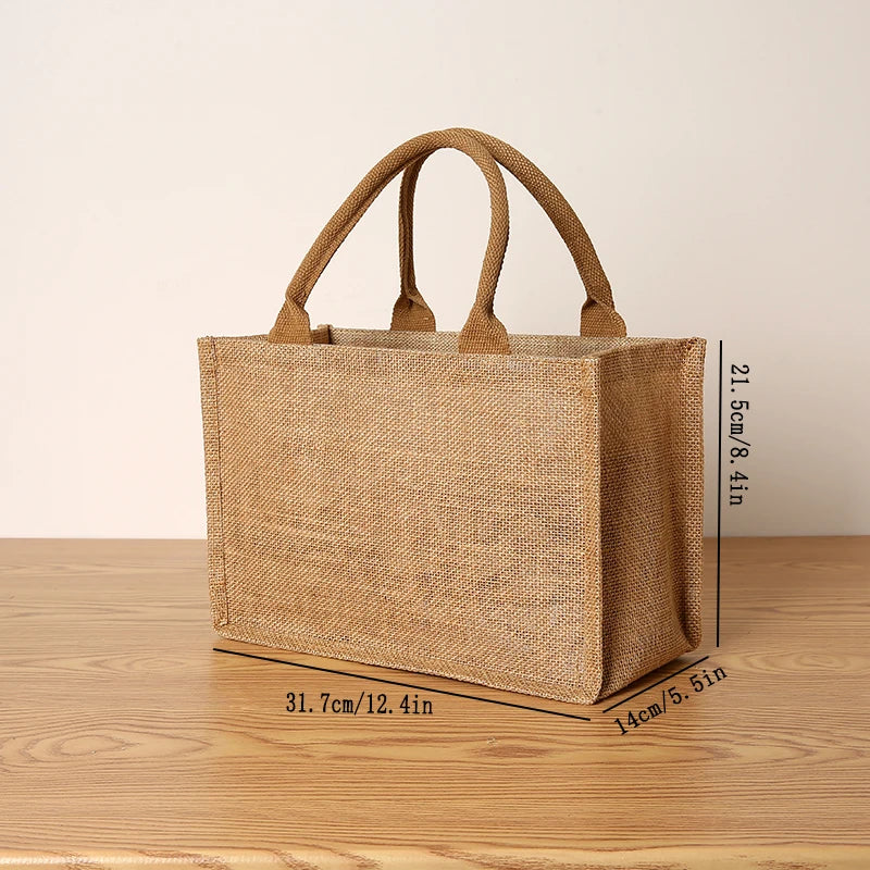 Borsa Tote Juta Grande Capacità - Shopping Bag Viaggio Donna Uomo | JuteBuy