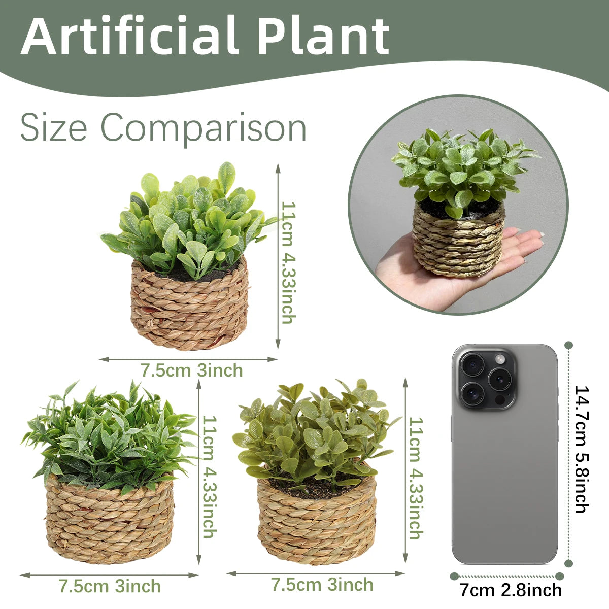 Pianta Artificiale Eucalipto Verde