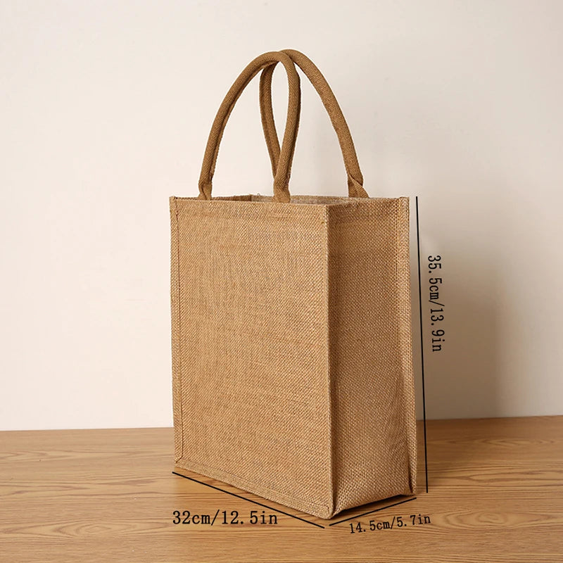Borsa Tote Juta Grande Capacità - Shopping Bag Viaggio Donna Uomo | JuteBuy