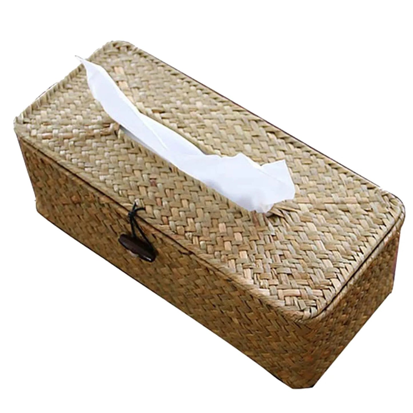 Portafazzoletti in Rattan Fatto a Mano - Scatola Porta Kleenex Decorativa per Casa Bagno Ufficio