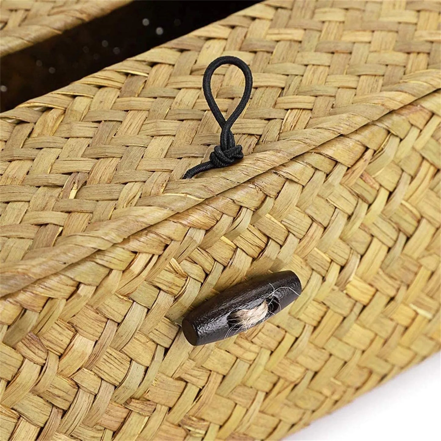 Portafazzoletti in Rattan Fatto a Mano - Scatola Porta Kleenex Decorativa per Casa Bagno Ufficio