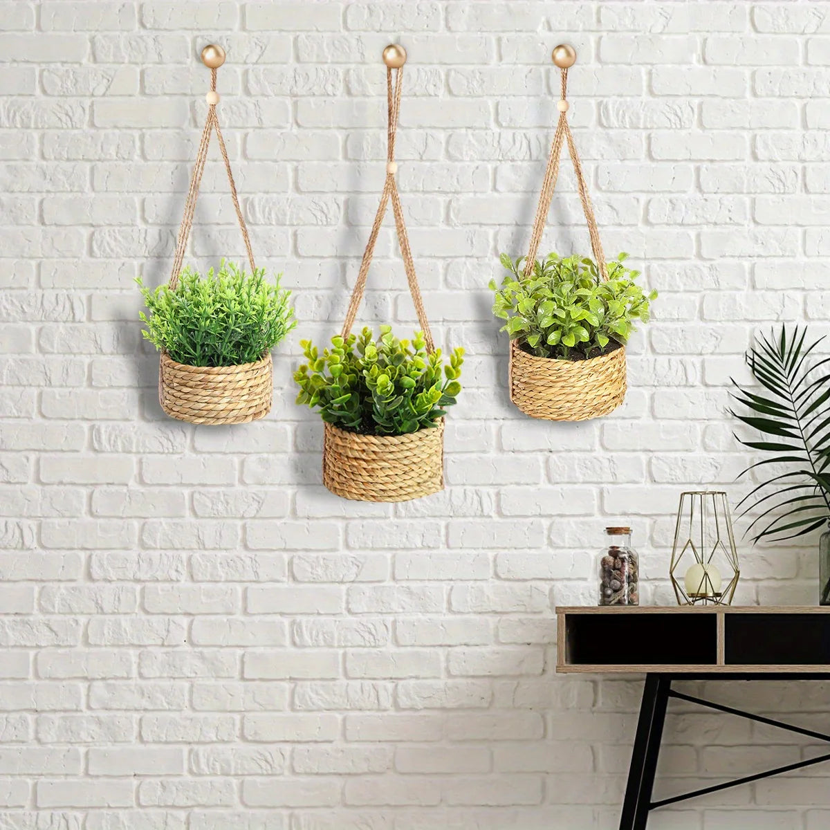 Piante Artificiali Eucalipto e Rosmarino in Vaso - Decorazione Casa 40cm Effetto Realistico
