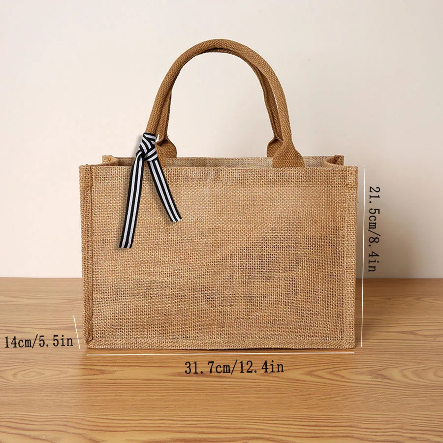 Borsa Tote Juta Grande Capacità - Shopping Bag Viaggio Donna Uomo | JuteBuy