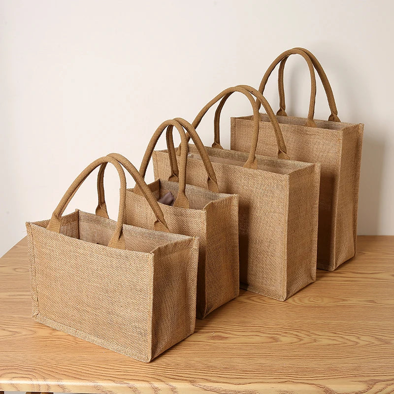 Borsa Tote Juta Grande Capacità - Shopping Bag Viaggio Donna Uomo | JuteBuy