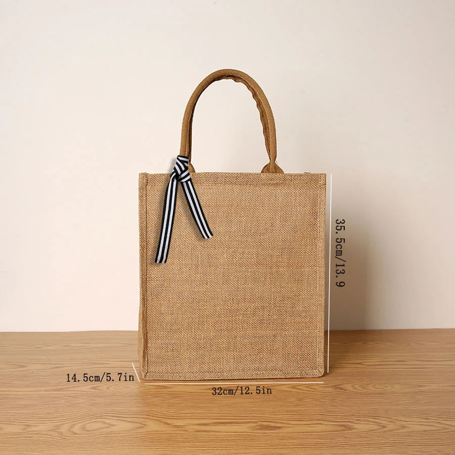 Borsa Tote Juta Grande Capacità - Shopping Bag Viaggio Donna Uomo | JuteBuy
