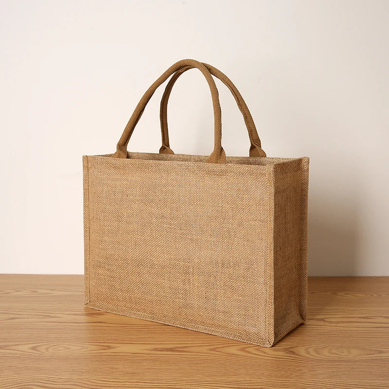 Borsa Tote Juta Grande Capacità - Shopping Bag Viaggio Donna Uomo | JuteBuy