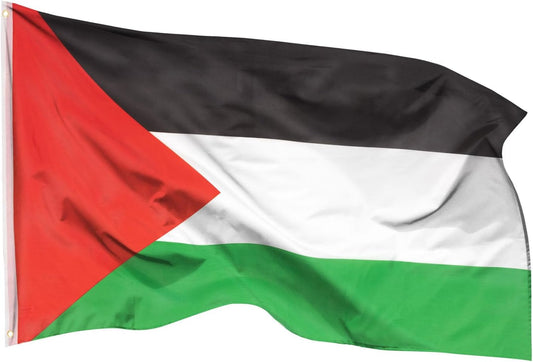 Aricona Bandiera Palestina 90x150cm – palestinese – resistente alle intemperie - occhielli in ottone - 100% poliestere - cuciture doppie robuste e colori vivaci – ideale per gli amanti delle bandiere