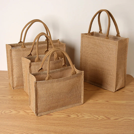 Borsa Tote Juta Grande Capacità - Shopping Bag Viaggio Donna Uomo | JuteBuy