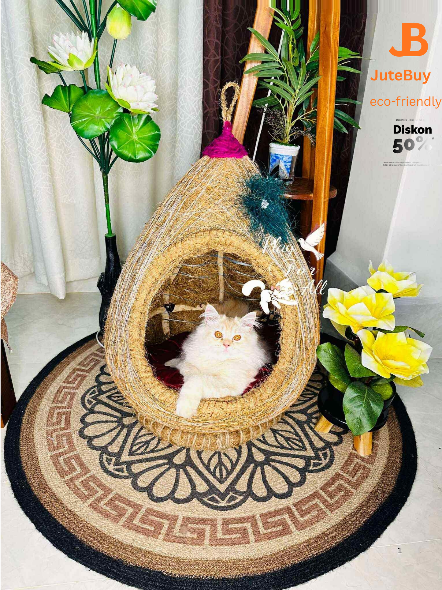 Cuccia per Gattini in Fibra di Cocco– Esclusiva Italia