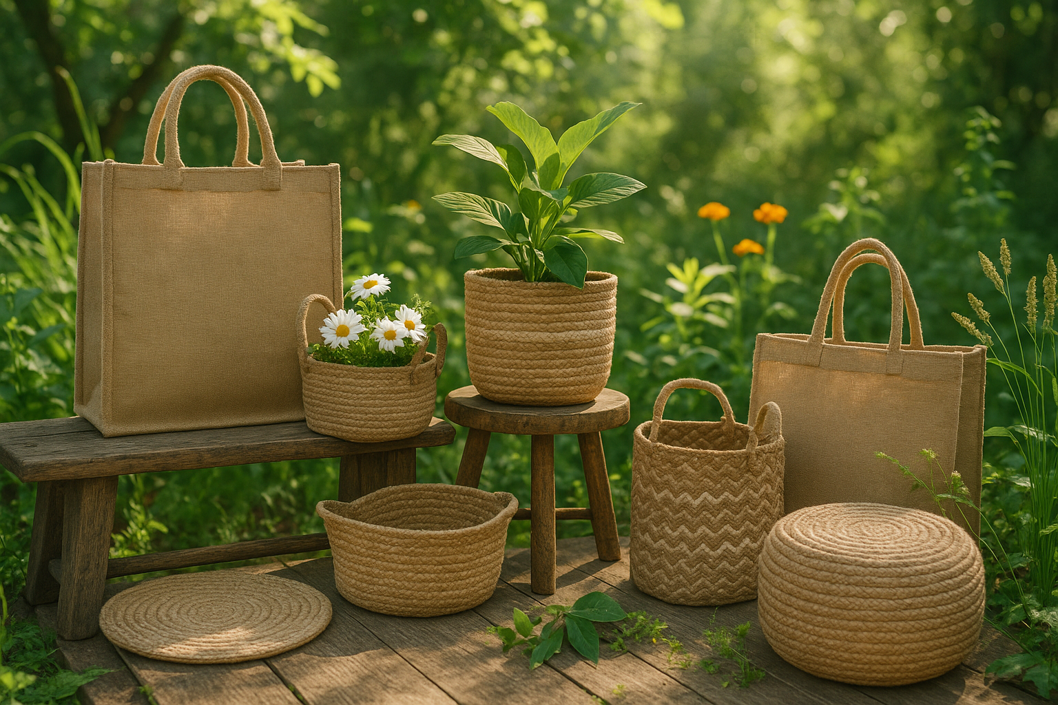 jute produts with nature