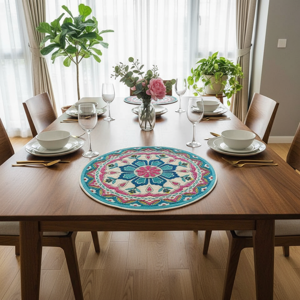 Tovaglietta decorativa al centro del tavolo