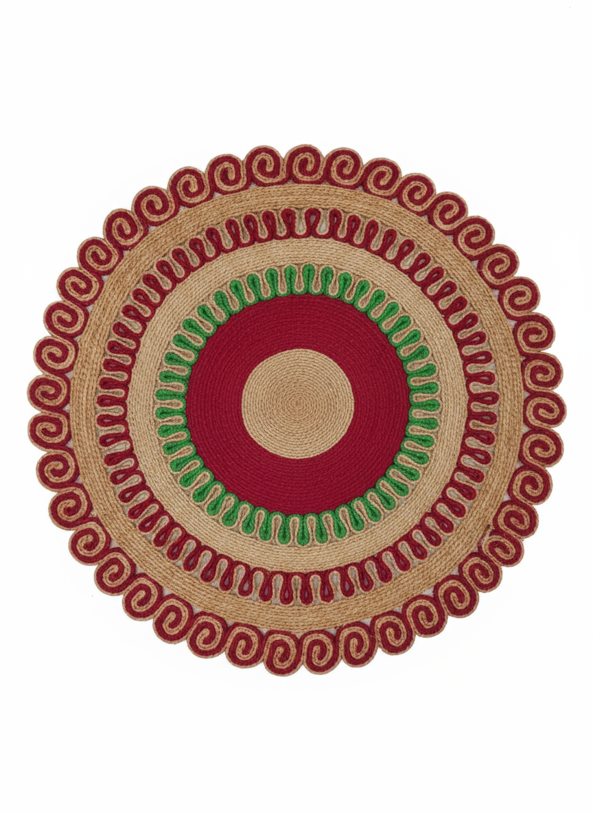 Tovaglietta in juta con sfondo bianco